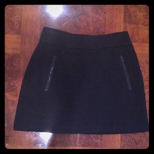 SOLD! Theory Black Quilted Patterned Mini Skirt